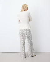 Peplum knit sweater ecru Alvar