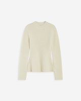 Peplum knit sweater ecru Alvar