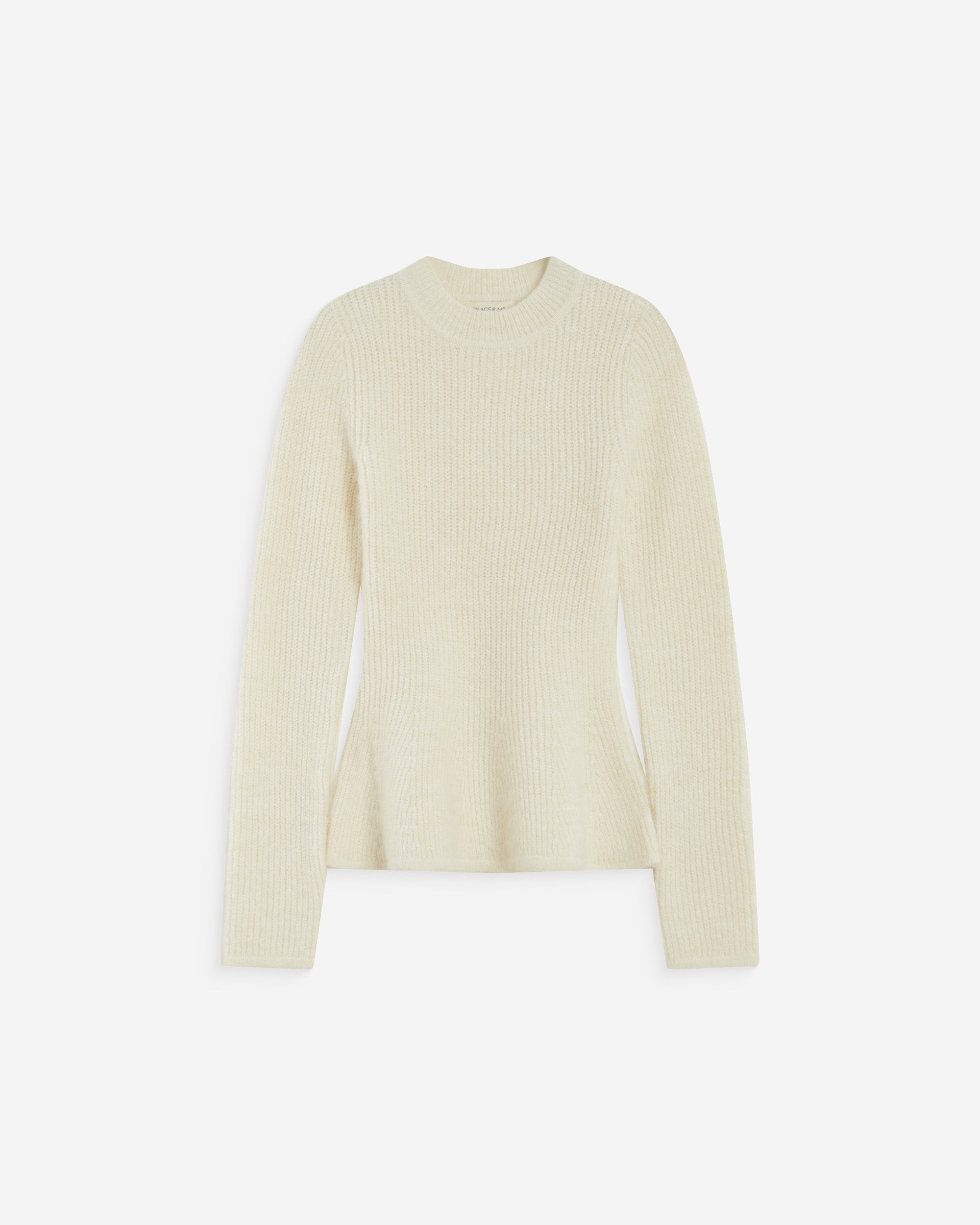 Peplum knit sweater ecru Alvar