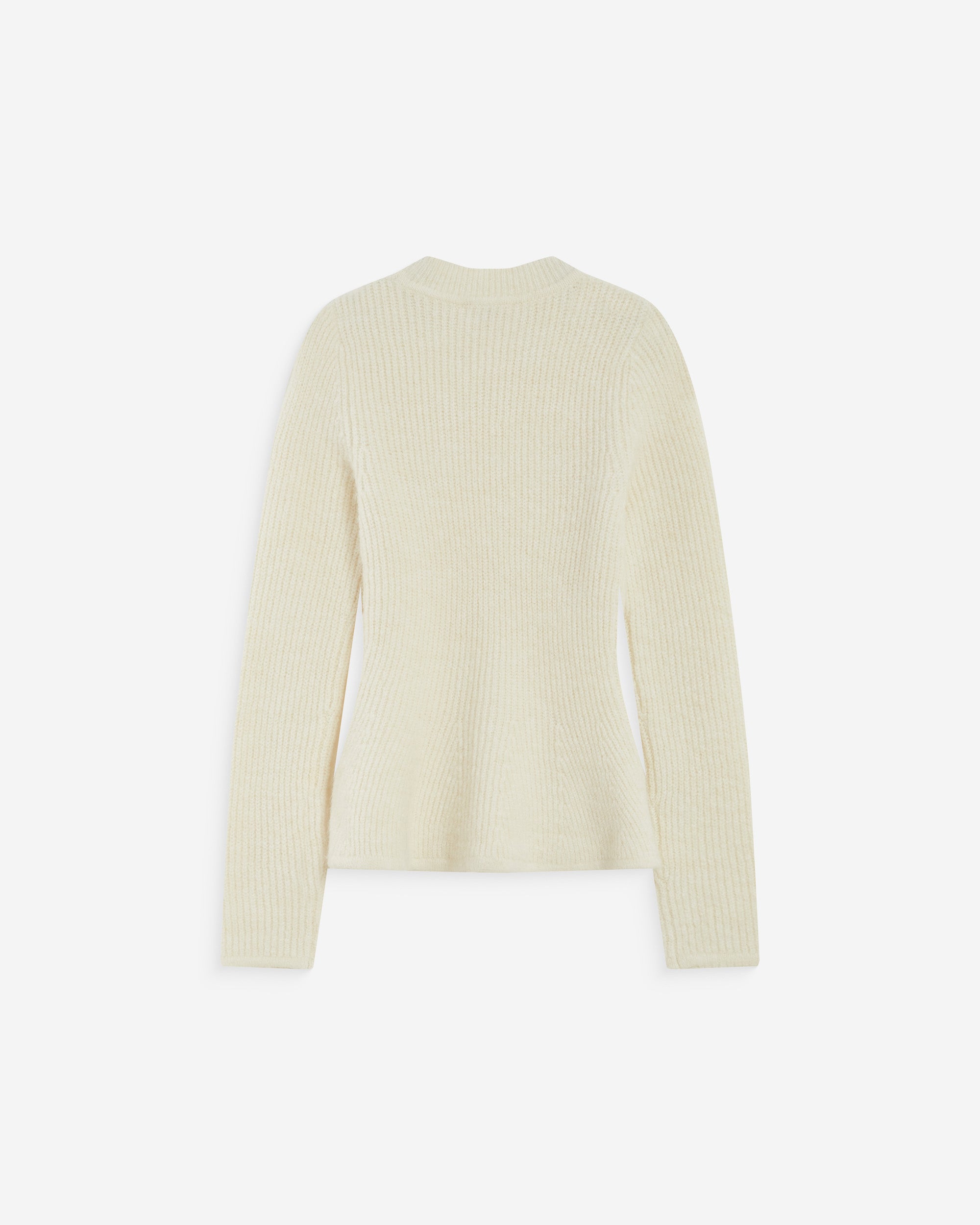 Peplum knit sweater ecru Alvar