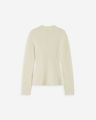 Peplum knit sweater ecru Alvar