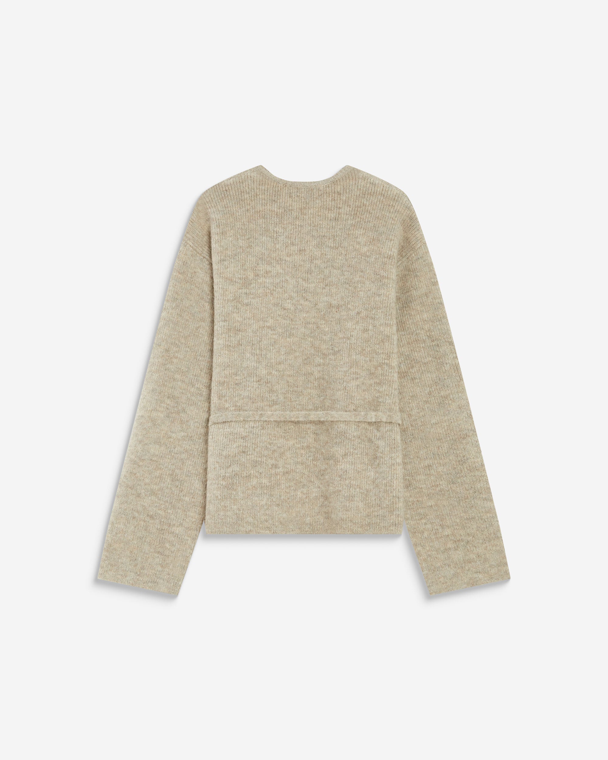 Cardigan cache-cœur nouable en maille grege Anior