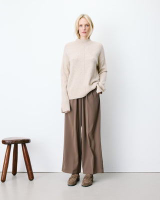 Jersey de punto cuello alto sable Adelice