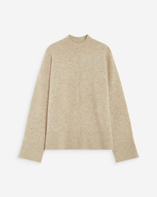 Jersey de punto cuello alto sable Adelice
