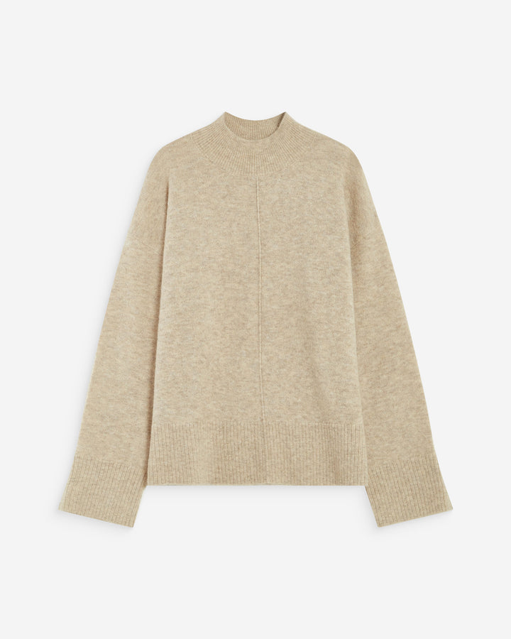 Jersey de punto cuello alto sable Adelice