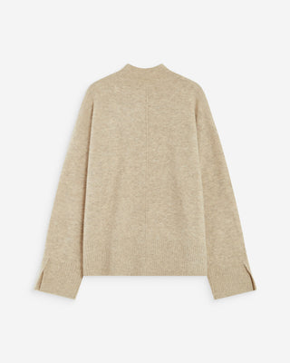 Jersey de punto cuello alto sable Adelice