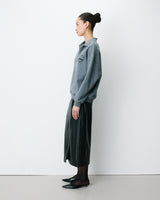 Sweat oversize col polo ouvert anthracite Archibald