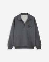 Sweat oversize col polo ouvert anthracite Archibald