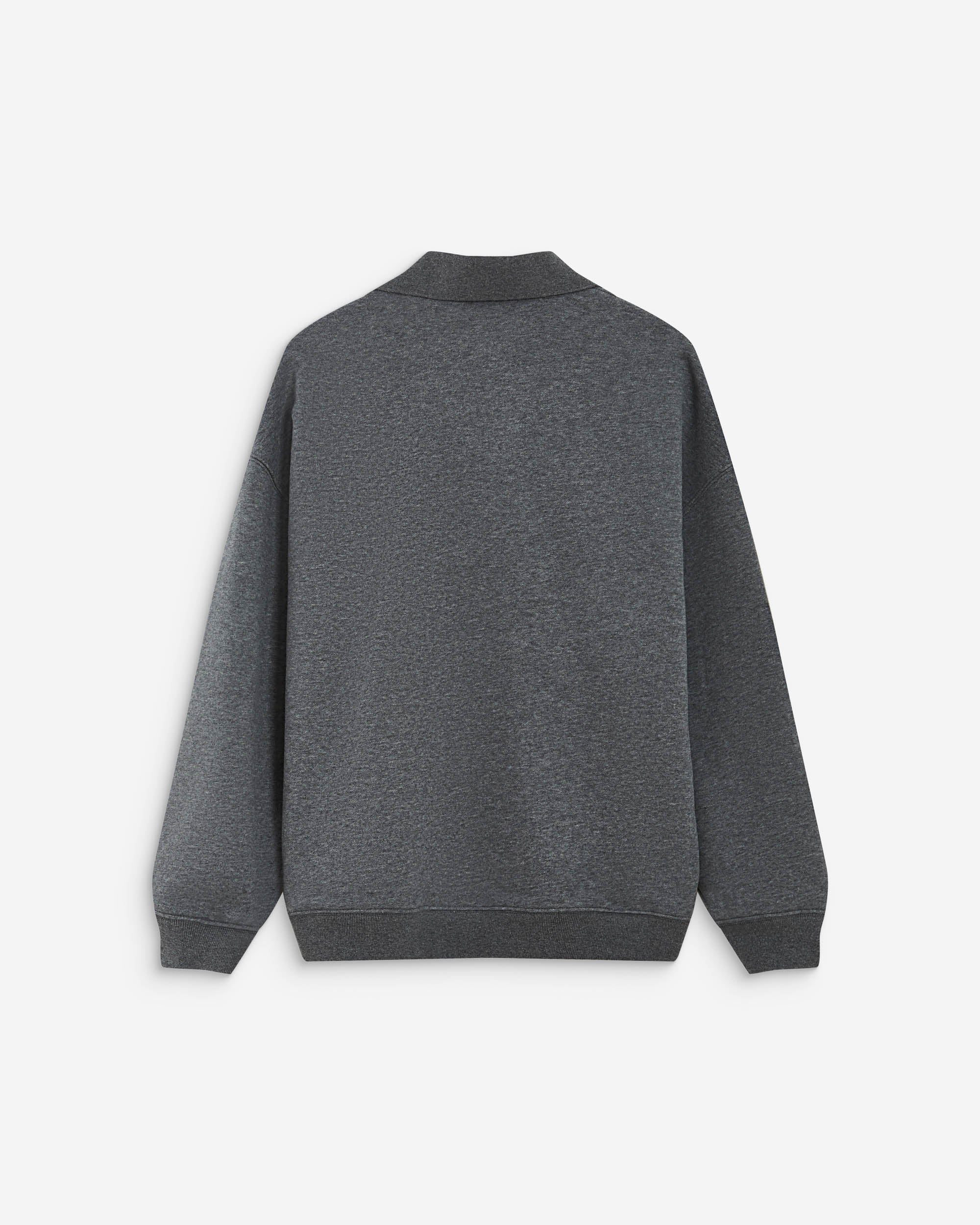 Sweat oversize col polo ouvert anthracite Archibald