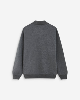 Sweat oversize col polo ouvert anthracite Archibald
