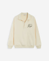 Oversized polo sweatshirt ecru Archibald