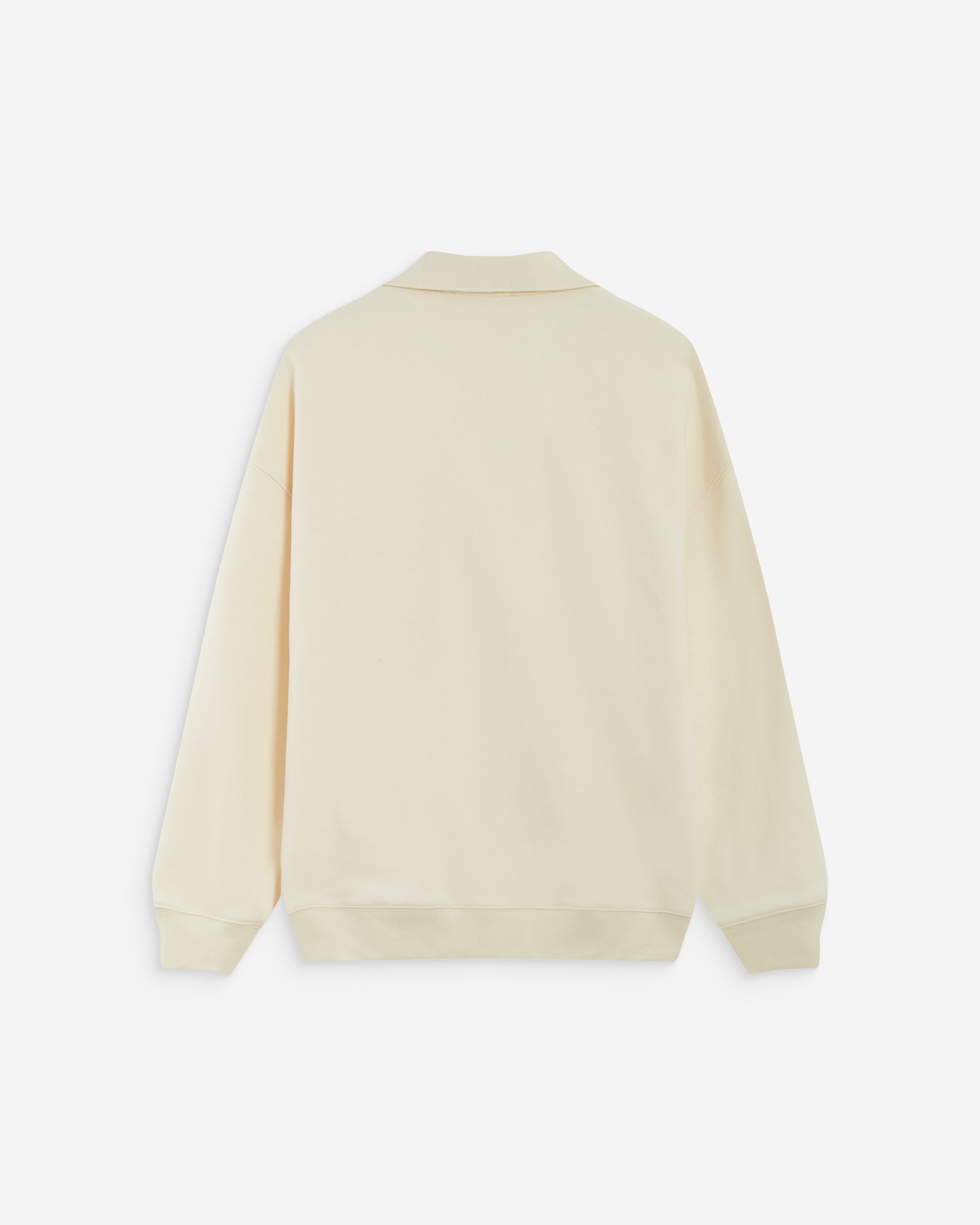 Oversized polo sweatshirt ecru Archibald
