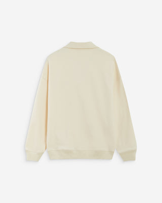 Oversized polo sweatshirt ecru Archibald