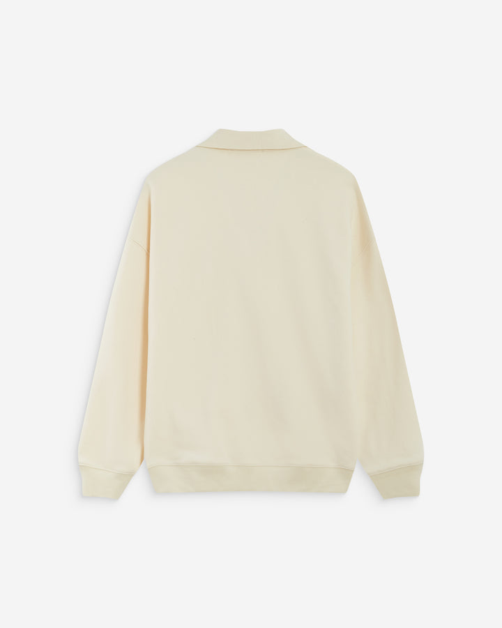 Oversized polo sweatshirt ecru Archibald