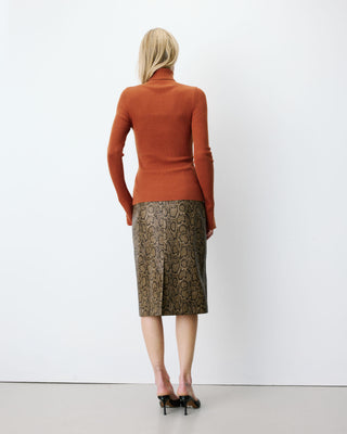 Jersey ajustado cuello alto coffee Alfred