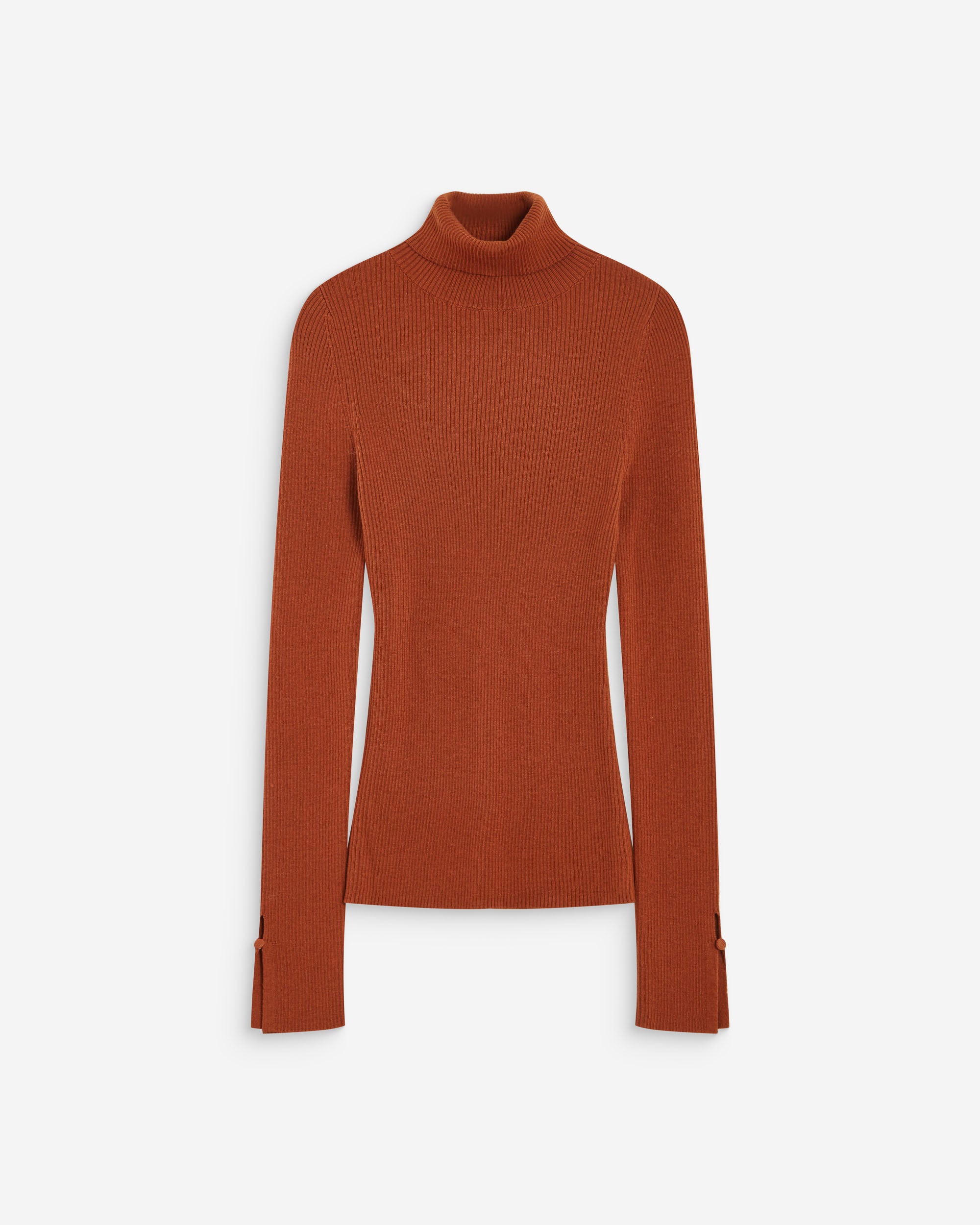 Jersey ajustado cuello alto coffee Alfred