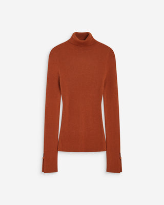 Jersey ajustado cuello alto coffee Alfred