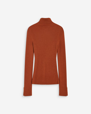 Jersey ajustado cuello alto coffee Alfred