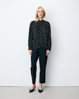 Blusa de manga larga con lazo pois Angelica