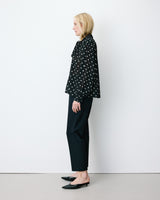 Blusa de manga larga con lazo pois Angelica