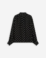 Blusa de manga larga con lazo pois Angelica