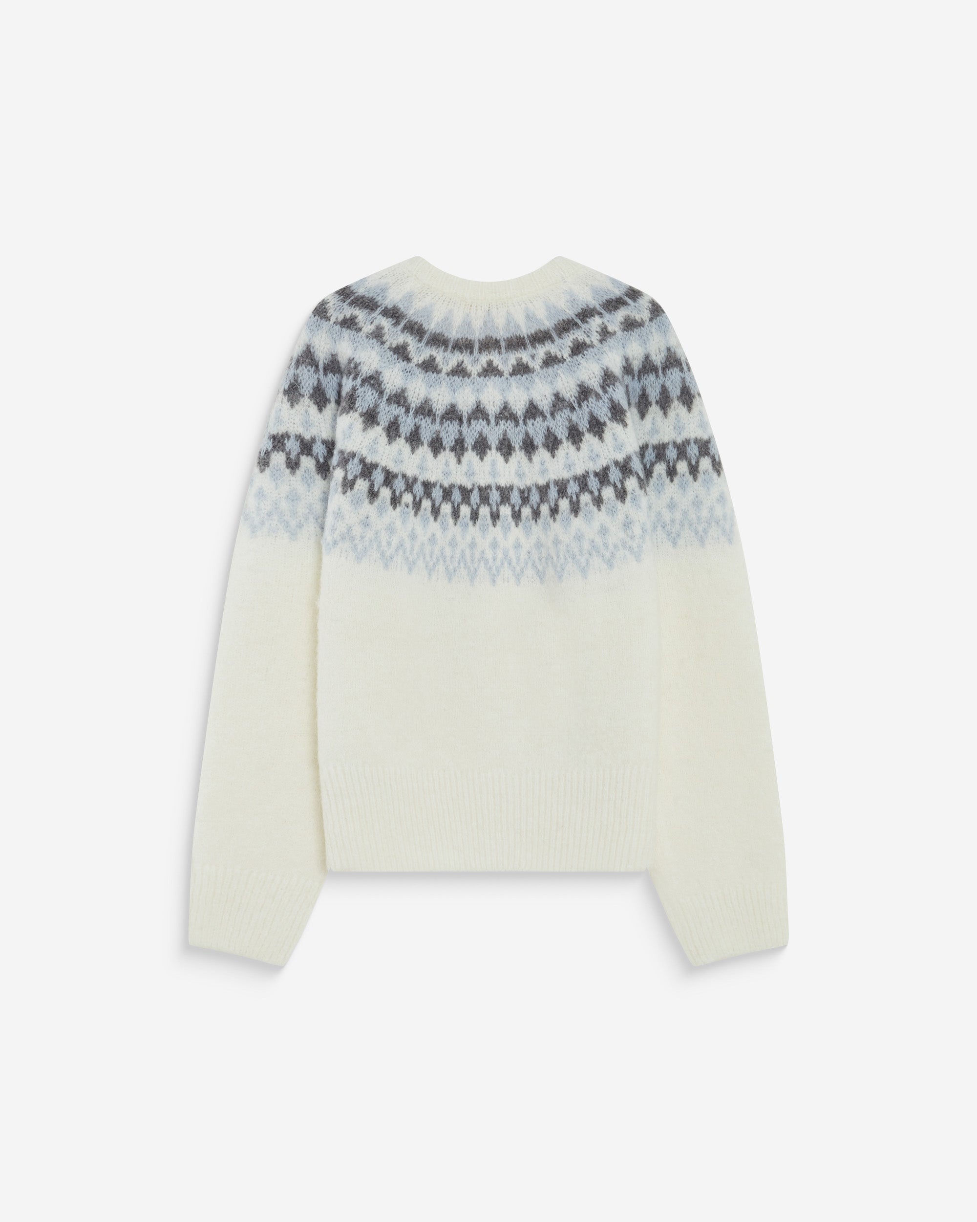 Cardigan en maille jacquard boutonné ivoire Alekio