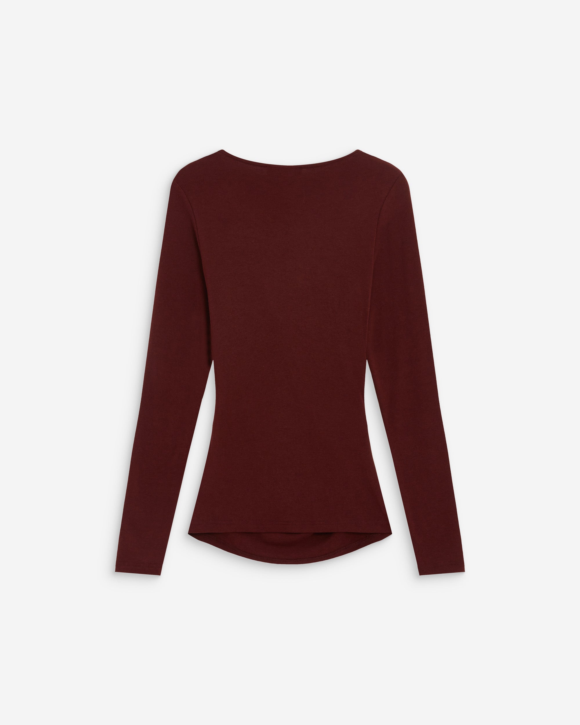 Top froncé col V croisé manches longues cherry Azul