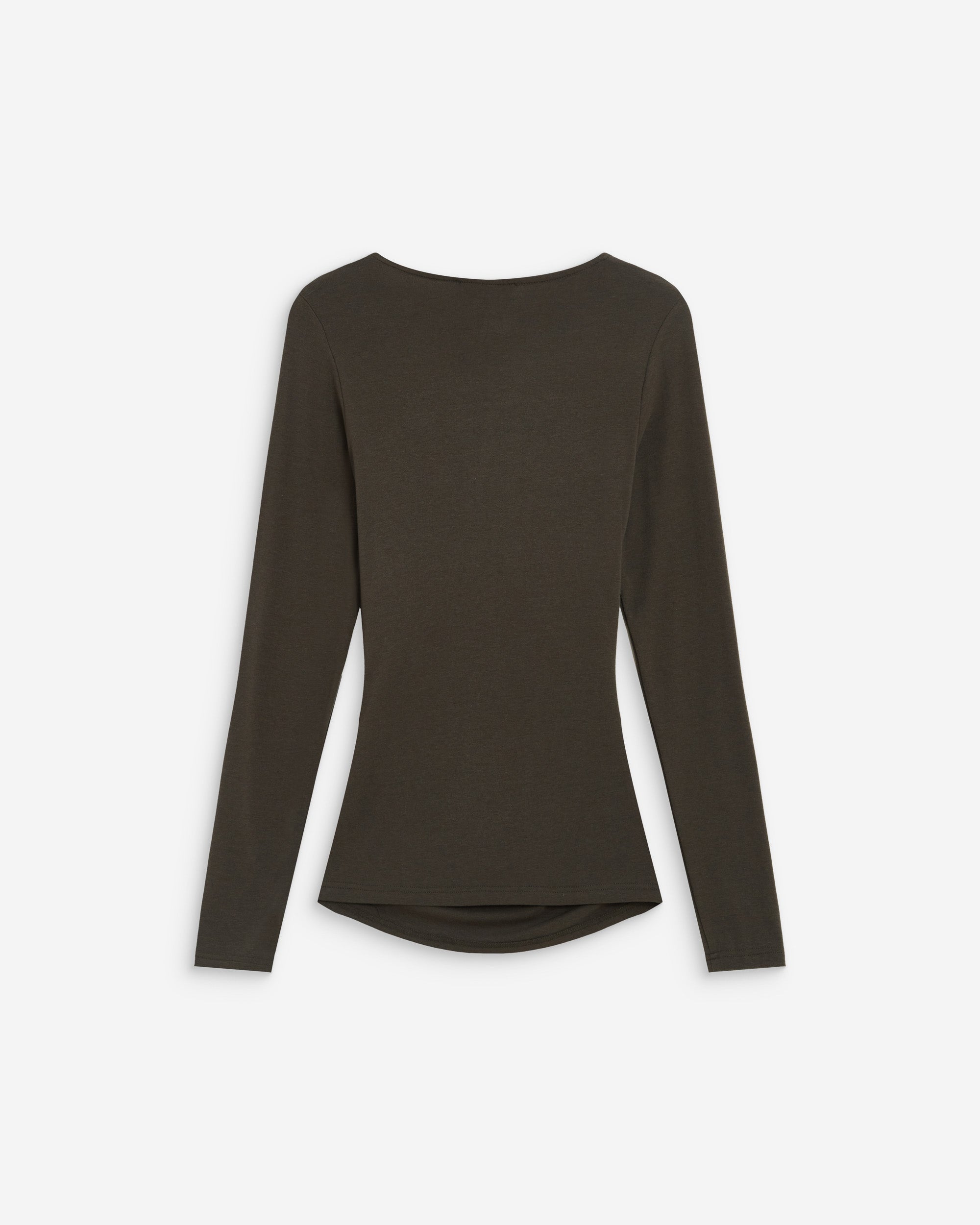 Top froncé col V croisé manches longues kaki Azul
