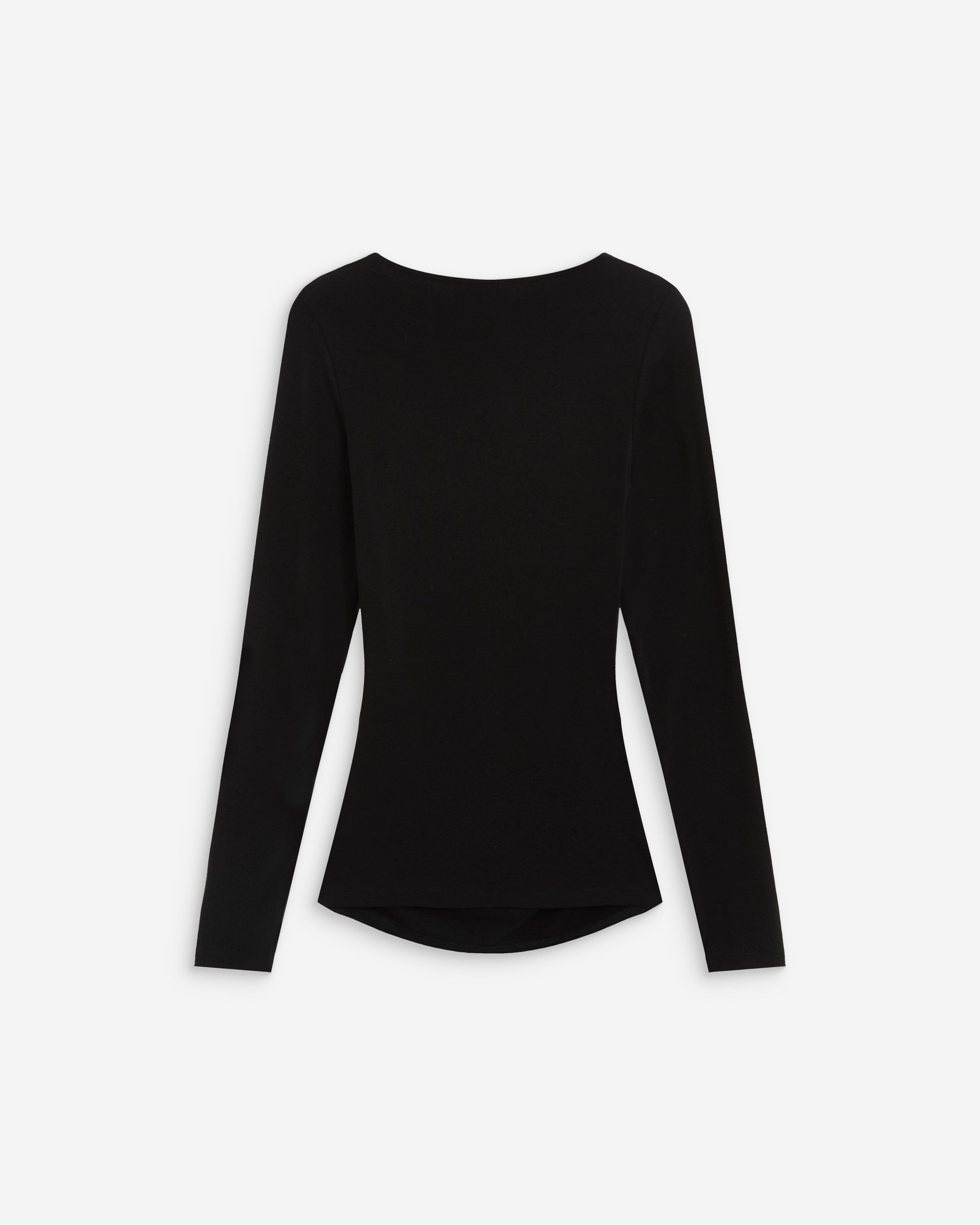 Top froncé col V croisé manches longues noir Azul