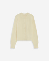 Cardigan doux col rond boutonné vanille Aleron