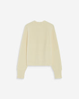 Cardigan doux col rond boutonné vanille Aleron