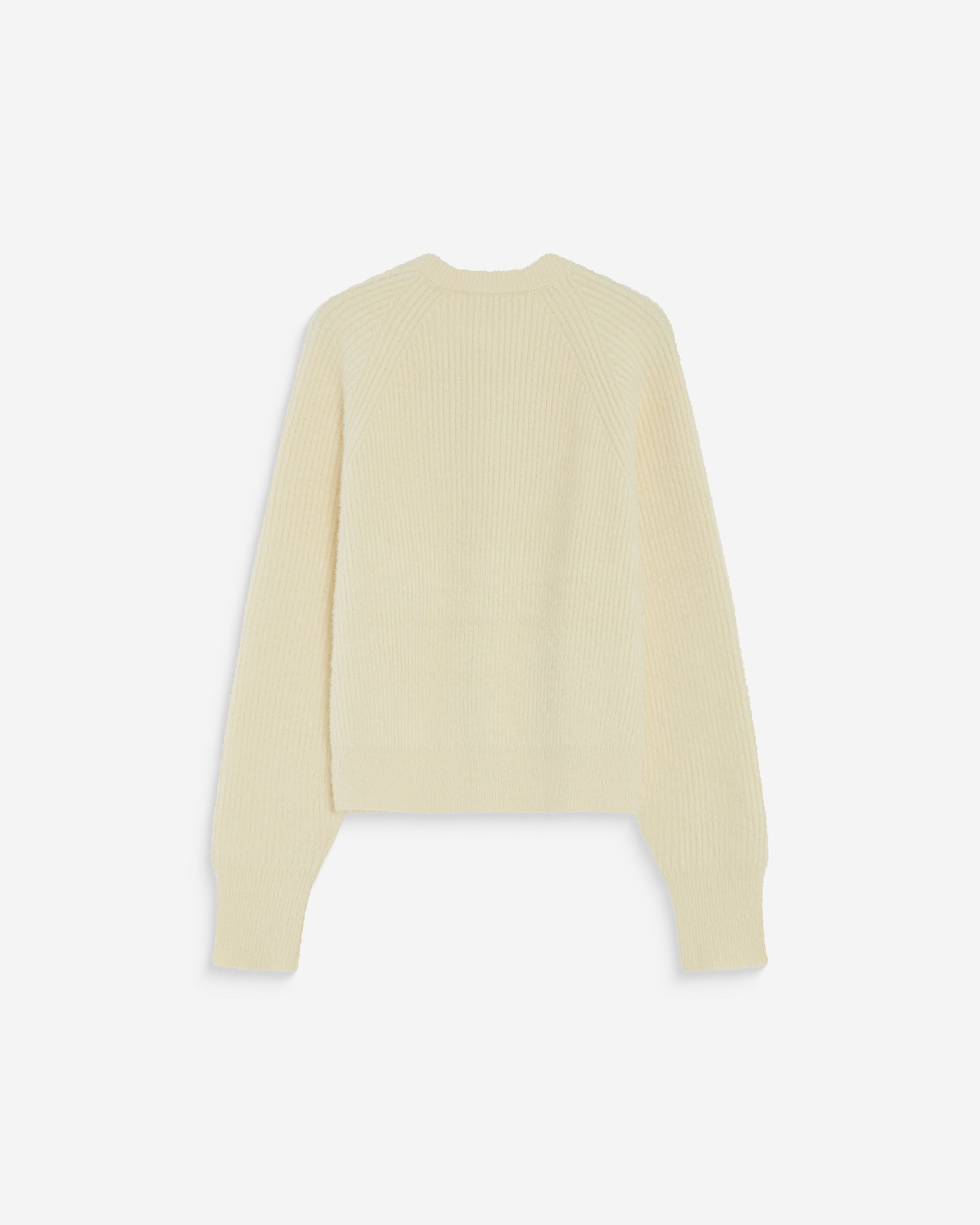 Cardigan doux col rond boutonné vanille Aleron