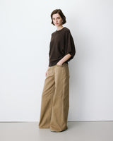 Kimono sleeve sweater chocolat Almus