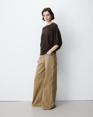Kimono sleeve sweater chocolat Almus
