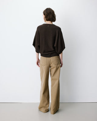 Kimono sleeve sweater chocolat Almus