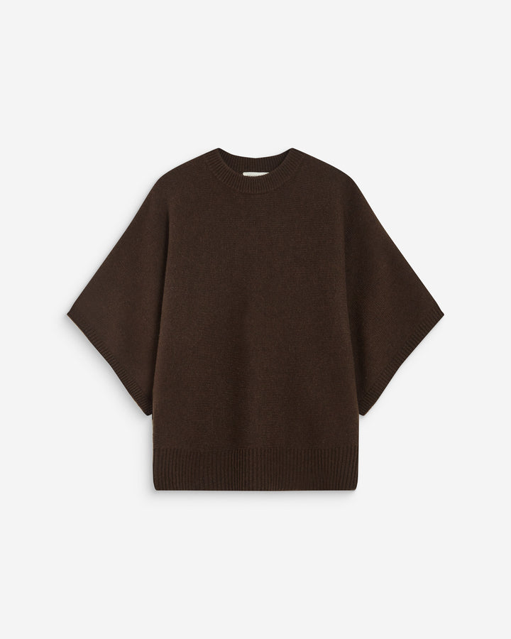 Kimono sleeve sweater chocolat Almus