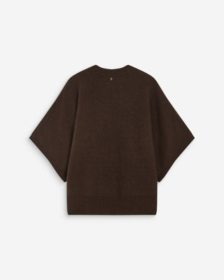 Kimono sleeve sweater chocolat Almus