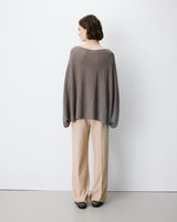 Jersey poncho cuello barco taupe Adela