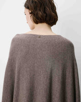 Jersey poncho cuello barco taupe Adela
