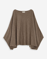 Jersey poncho cuello barco taupe Adela