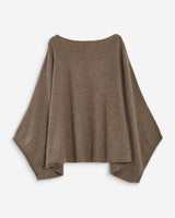 Jersey poncho cuello barco taupe Adela