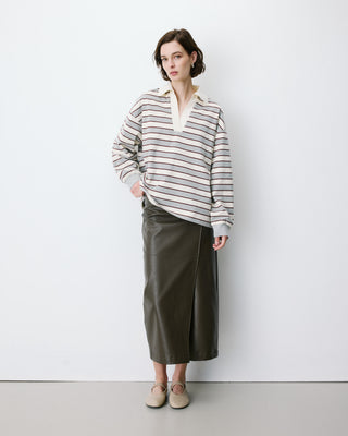 Polo oversize a rayas gris Aron