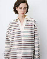 Polo oversize a rayas gris Aron