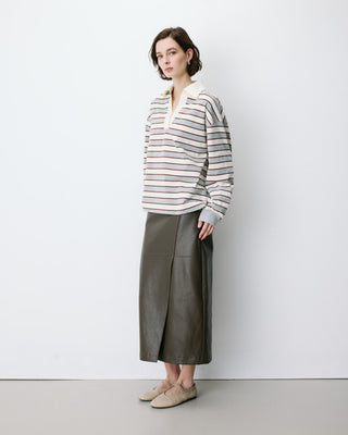 Polo oversize a rayas gris Aron