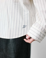Camisa con corbata ecru Athena