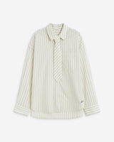 Camisa con corbata ecru Athena