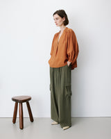 Blusa mangas abullonadas camel Auriane