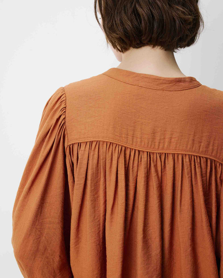 Blusa mangas abullonadas camel Auriane