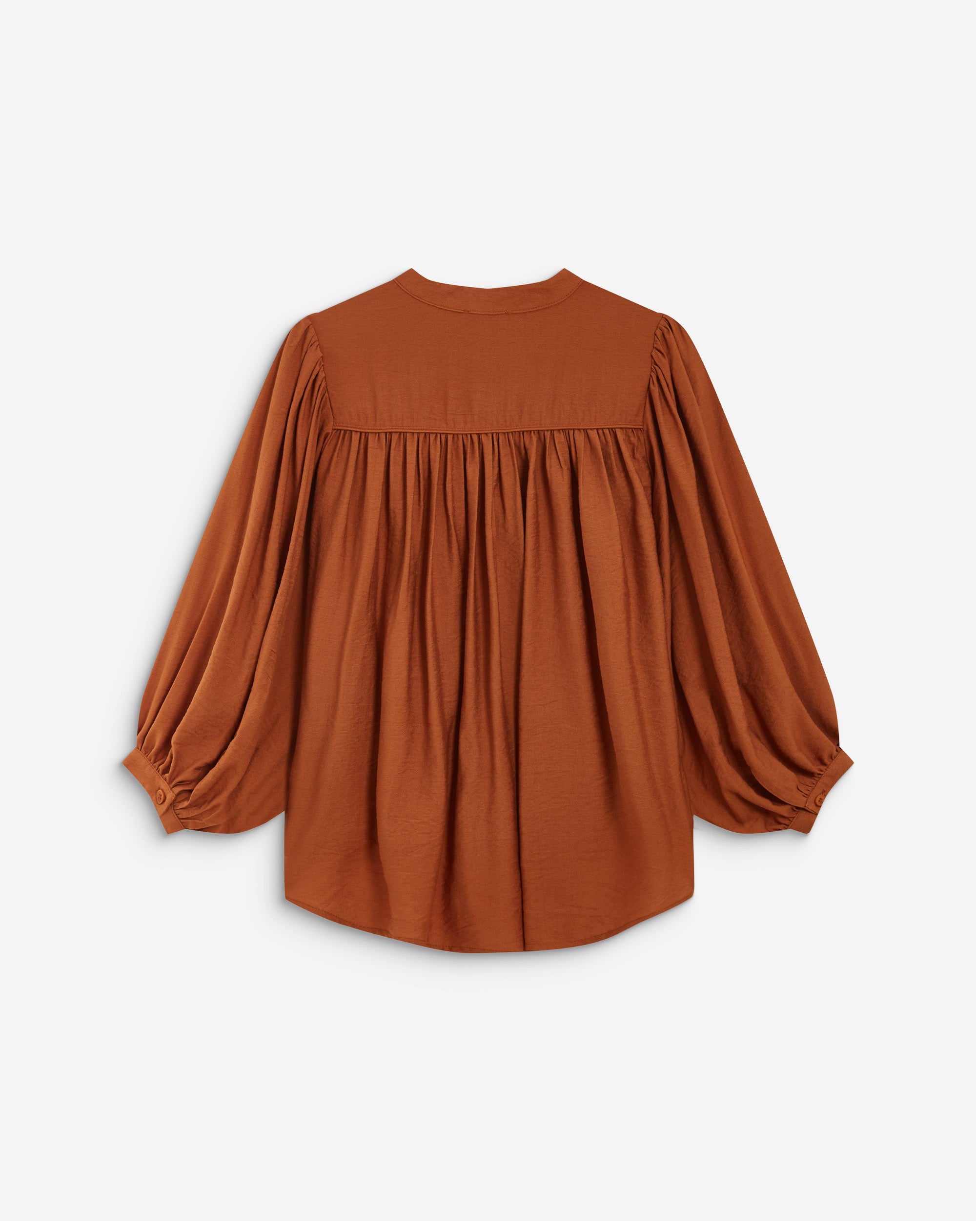 Blusa mangas abullonadas camel Auriane