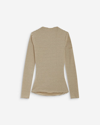 Top a rayas con cintura fruncida sable Aralee